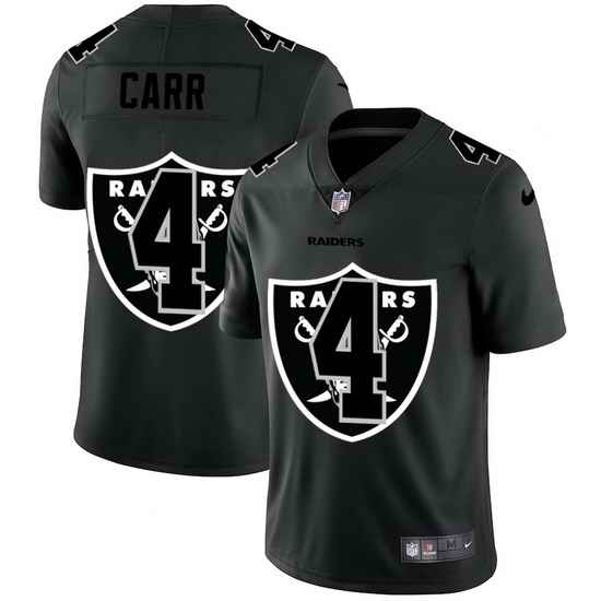 Las Vegas Raiders 4 Derek Carr Men Nike Team Logo Dual Overlap Limited NFL Jersey Black